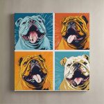 Pop Art Dog - English Bulldog Canvas Art
