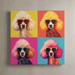 Pop Art Dog - Poodle Canvas Art