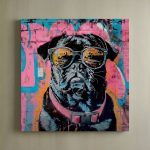 Punk Dog Canvas Art #1