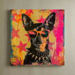 Punk Dog Canvas Art #2