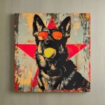 Punk Dog Canvas Art #3