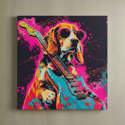 Punk Dog Canvas Art #4