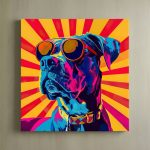 Punk Dog Canvas Art #6