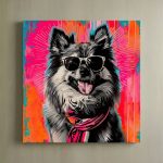 Punk Dog Canvas Art #7