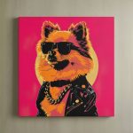Punk Dog Canvas Art #9