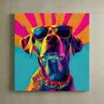 Punk Dog Canvas Art #10