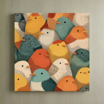 Quirky Birds Canvas Art #3