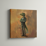 Surreal Animal Crocodile Canvas Art