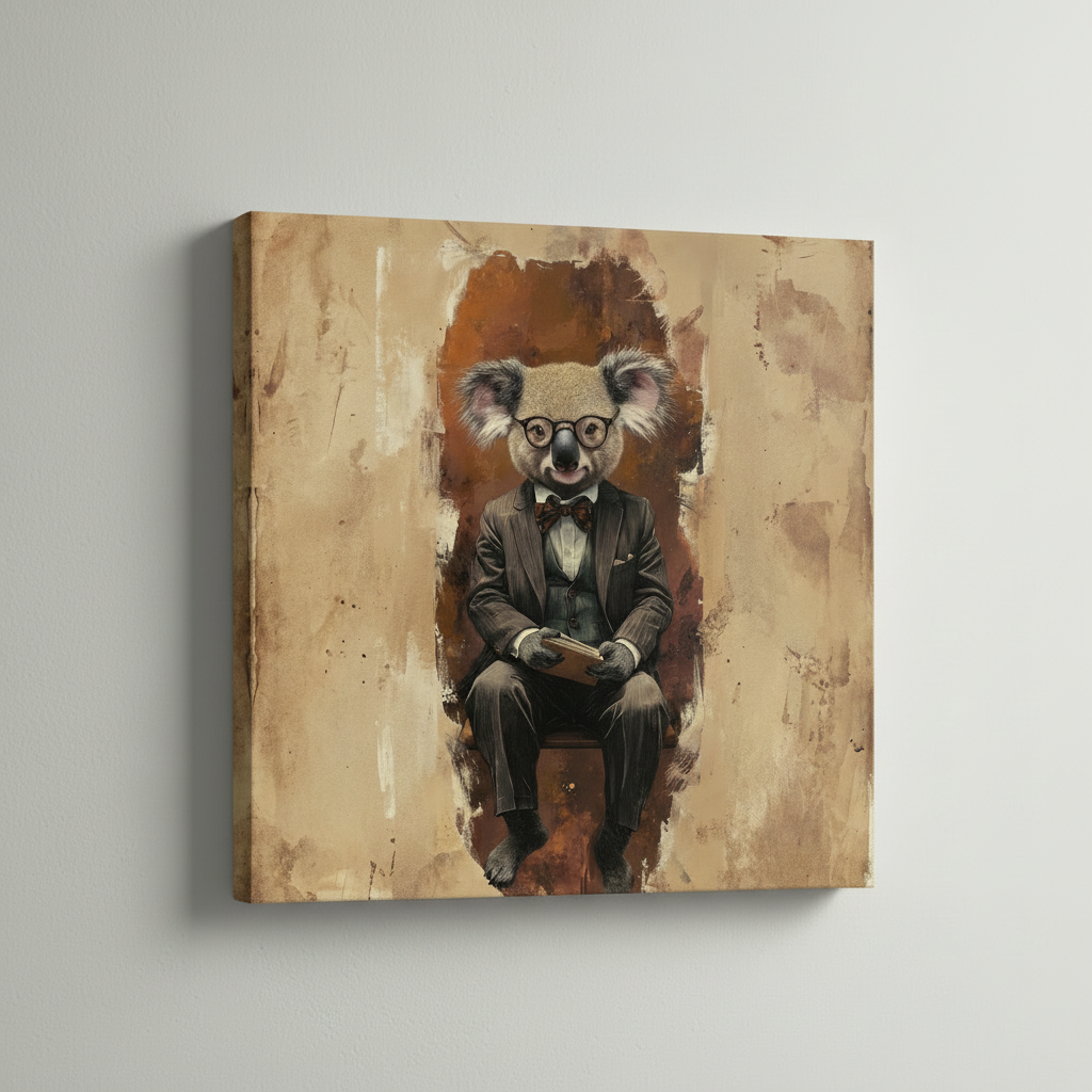 canvas_3a Surreal Animal Koala Canvas Art - Image 1