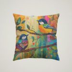 Whimsical Birds Cushion #1