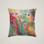 Whimsical Birds Cushion #2