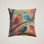 Whimsical Birds Cushion #5