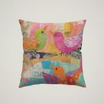 Whimsical Birds Cushion #6