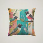 Whimsical Birds Cushion #8