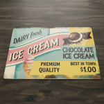 Vintage Ice Cream Sign Glass Placemat #1 - Image 4