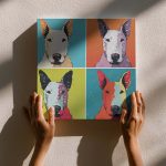 Pop Art Dog - English Bull Terrier Canvas Art - Image 3