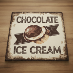 Vintage Ice Cream Sign Ceramic Coaster #1 (Copy)