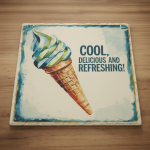 Vintage Ice Cream Sign Ceramic Coaster #1 (Copy) - Image 10