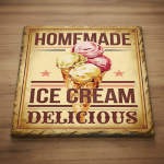 Vintage Ice Cream Sign Ceramic Coaster #1 (Copy) - Image 11